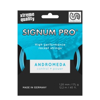 Signum Pro Tennissaite Andromeda (Trwałość+Kontrola/Moc) niebieska 12m zestaw